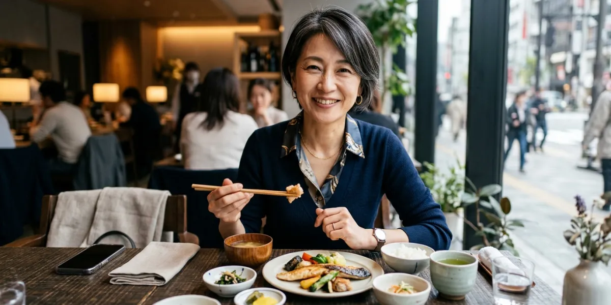  femme japonaise à table