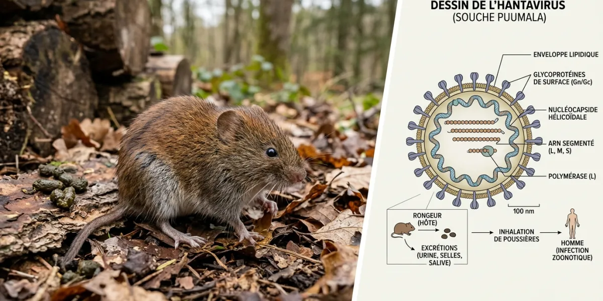 Rongeur potentiellement porteur de l'hantavirus 