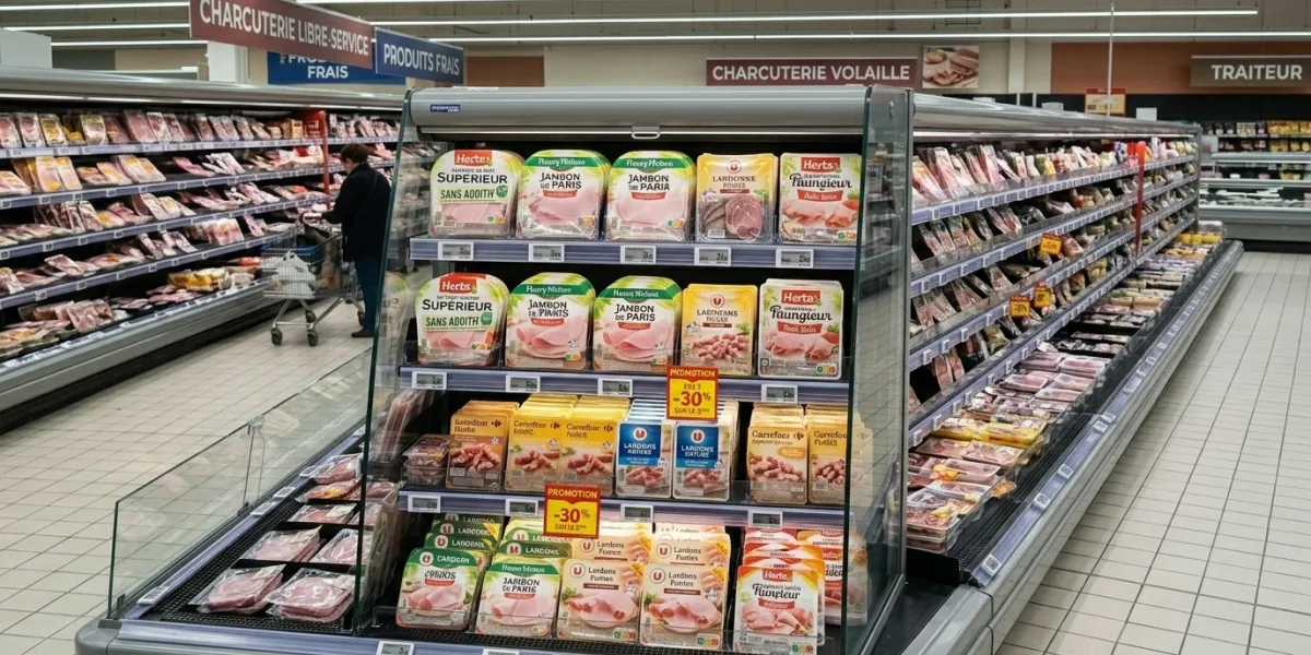  rayon frais dans un supermarché