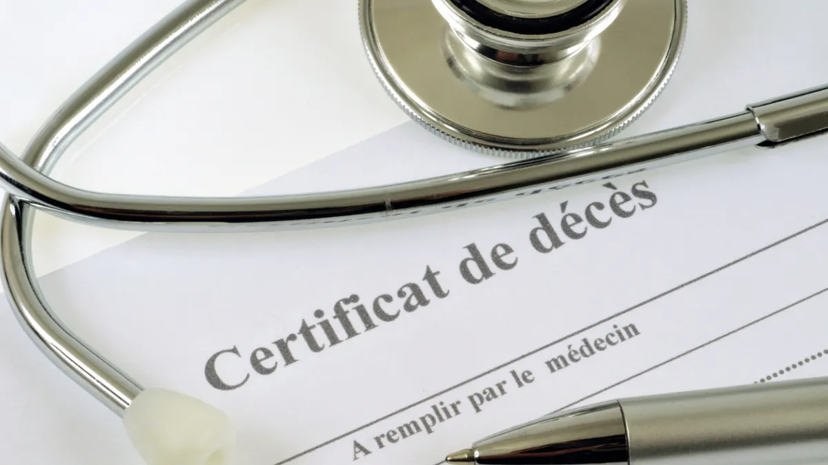 certificat de décès