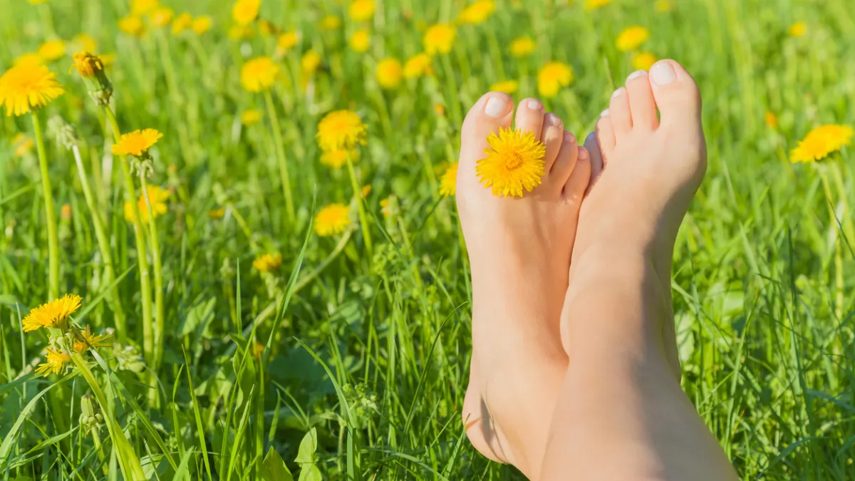 pieds en été
