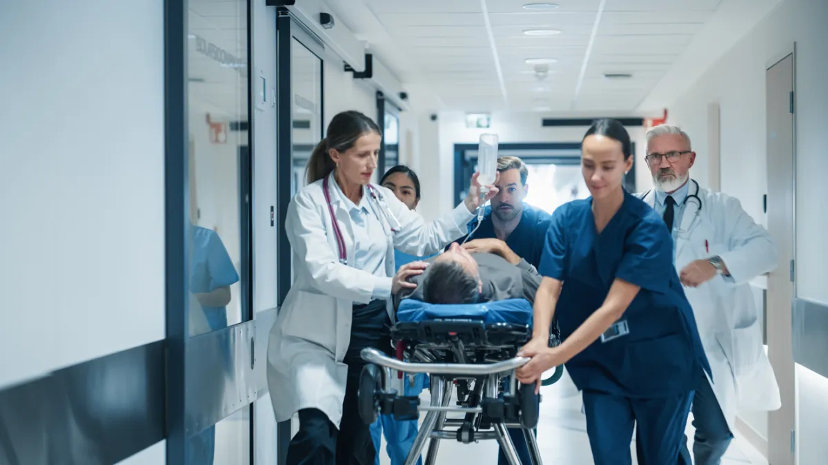 personne hospitalisée en urgence
