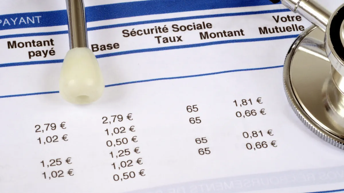 feuille de remboursement de l'assurance maladie