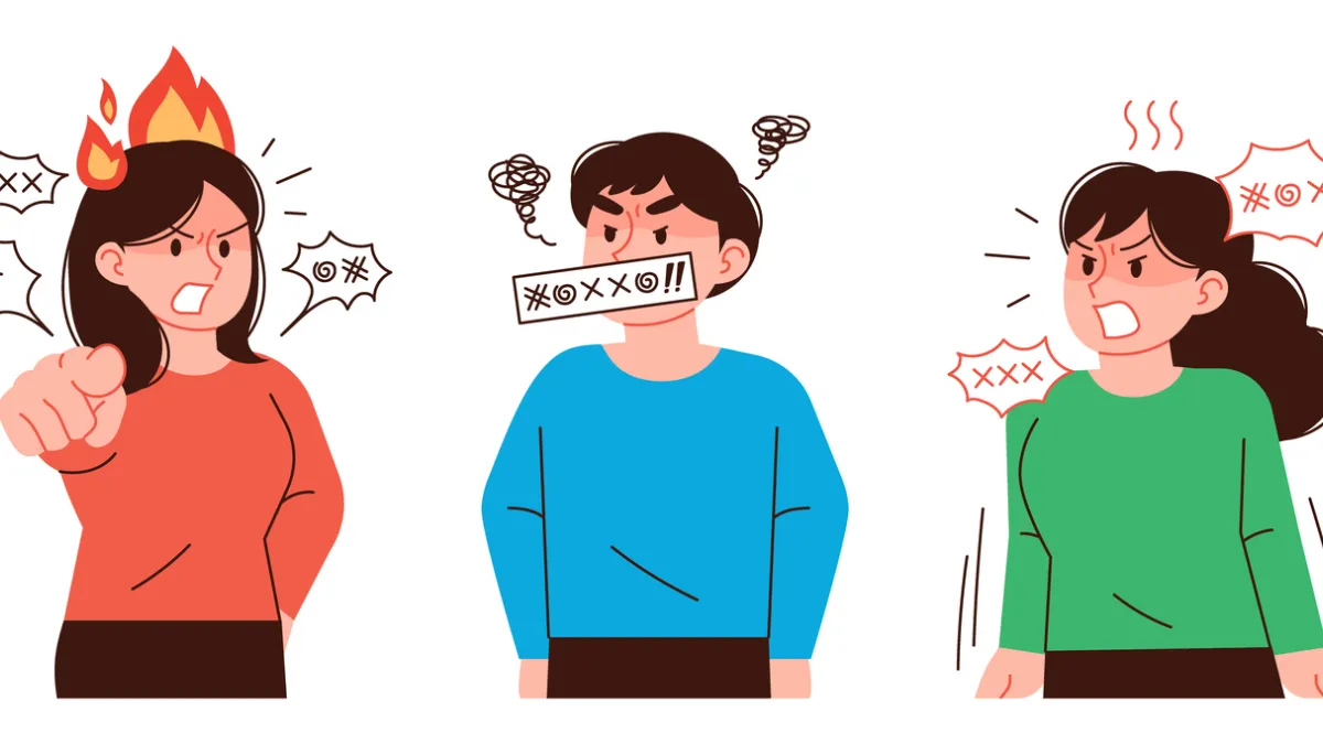 dessin de personnages agressifs