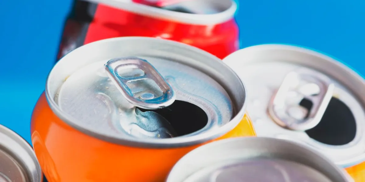 colorful aluminum can, recycled doses