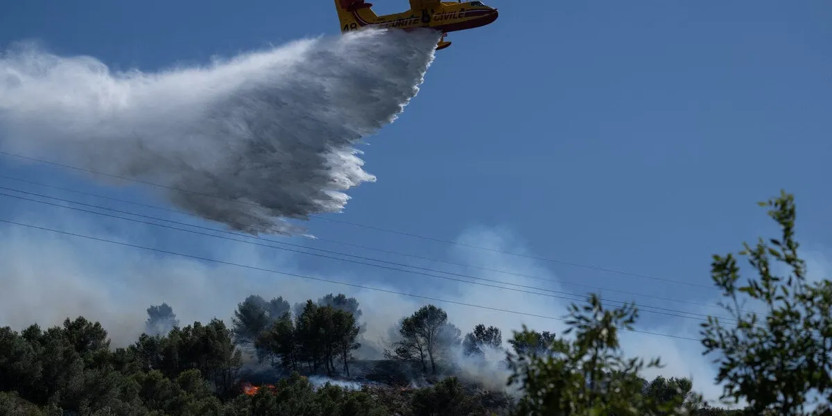 wildfire reaches edge of marseille - france