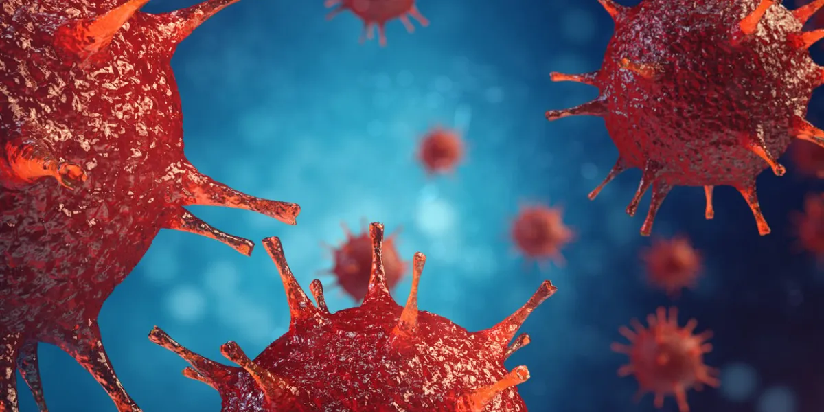 3d illustration pathogenic viruses causing infection in host organism, viral disease outbreak, virus abstract background