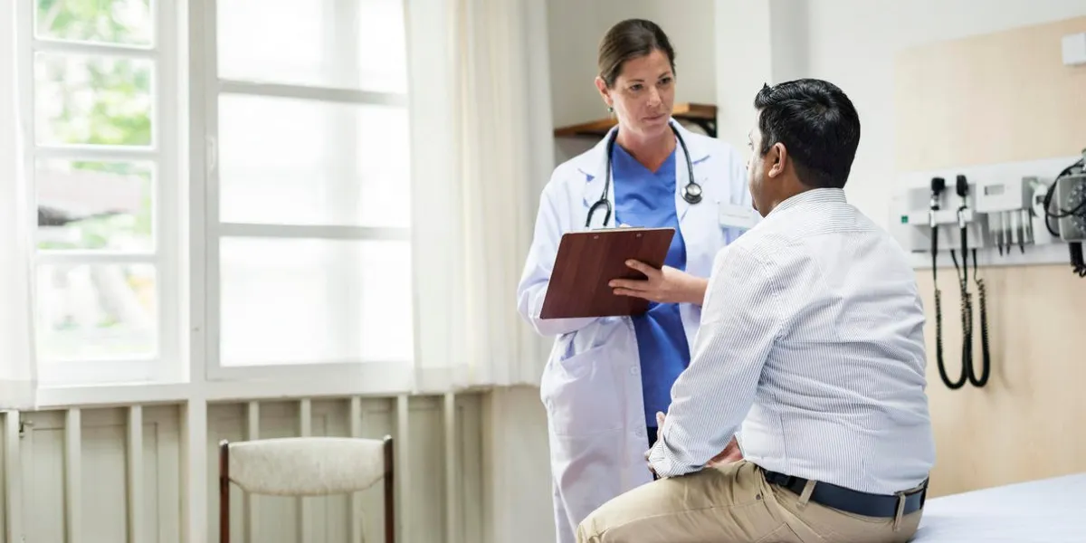 a doctor checking a patient