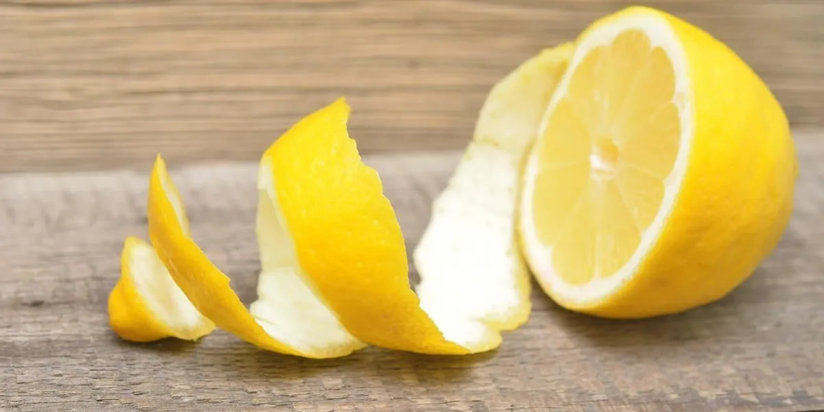 lemon on old wooden background