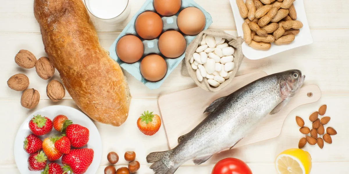 allergie nourriture concept alimentaire sur la table en bois