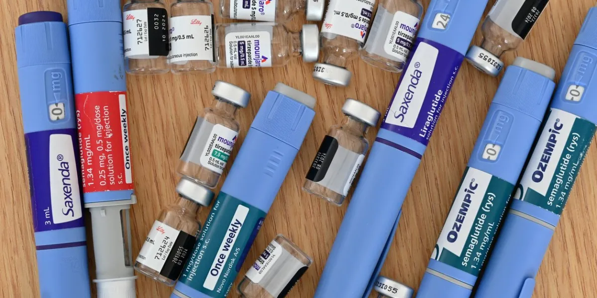 central coast new south wales australia – may 21, 2024 assortment of weight loss and diabetic drugs on the table