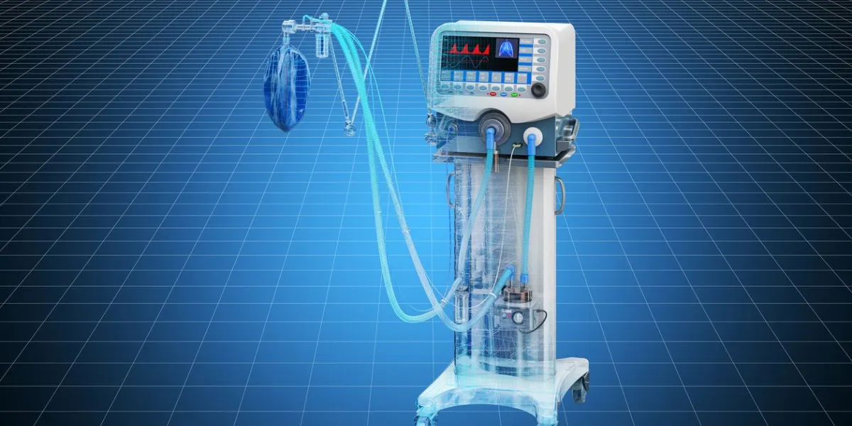 visualization 3d cad model of medical ventilator icu 3d rendering