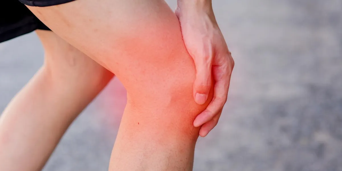 coureur, toucher, douloureux, genou, athlète, coureur, formation, accident, sport, courant, genou, entorse