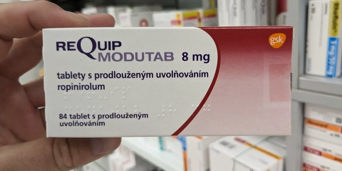 prague,czech,republic-august,7,2024 ,requip,modutab,box,of,medication,with