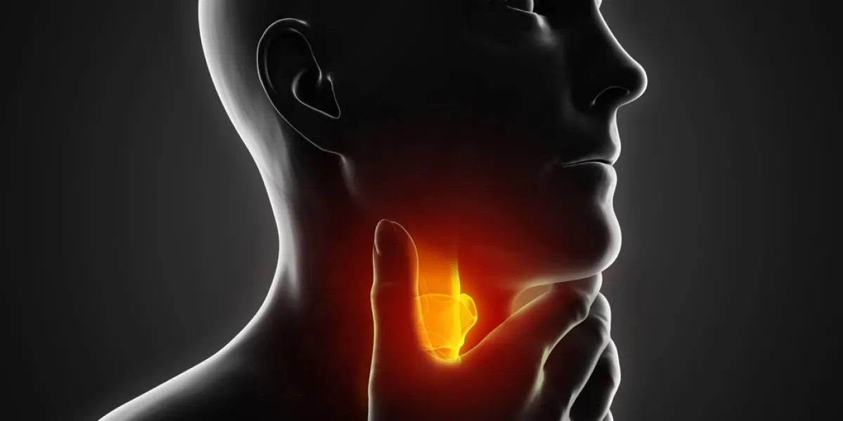 sore throat illustration 3d render