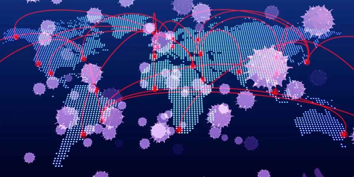 floating virus 3d medical technology