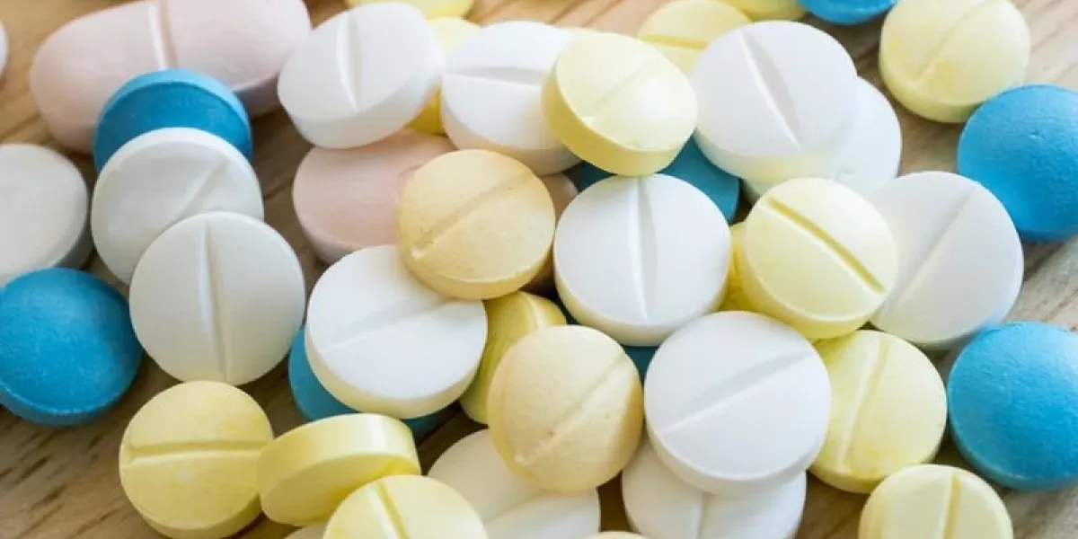 groupe closeup de médecine de la pilule, thème pharmaceutique (mise au point sélective)