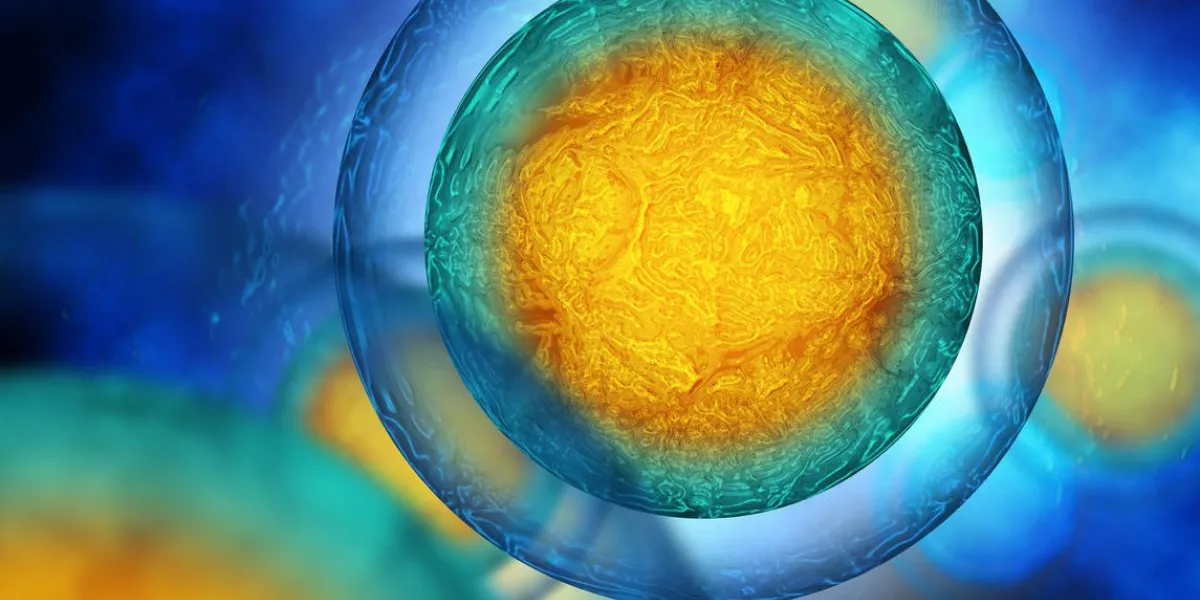 ovules coulant dans un fond bleu