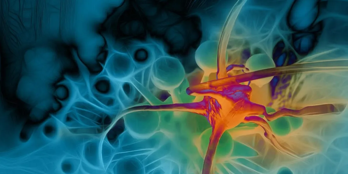 cellule cancéreuse fabriquée en logiciel 3d