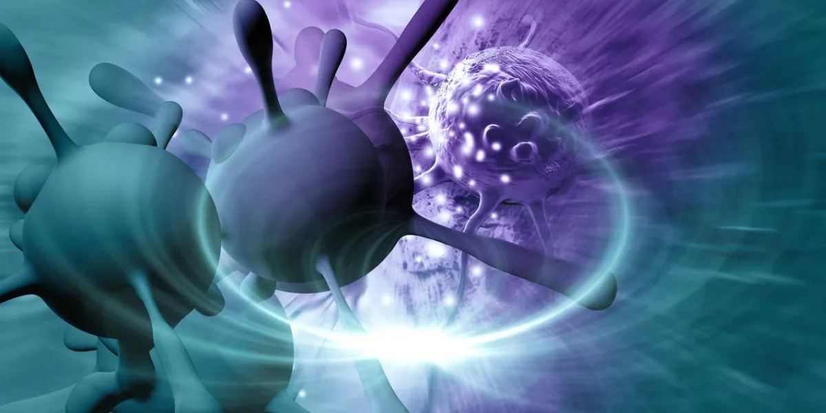 cellule cancéreuse fabriquée en logiciel 3d