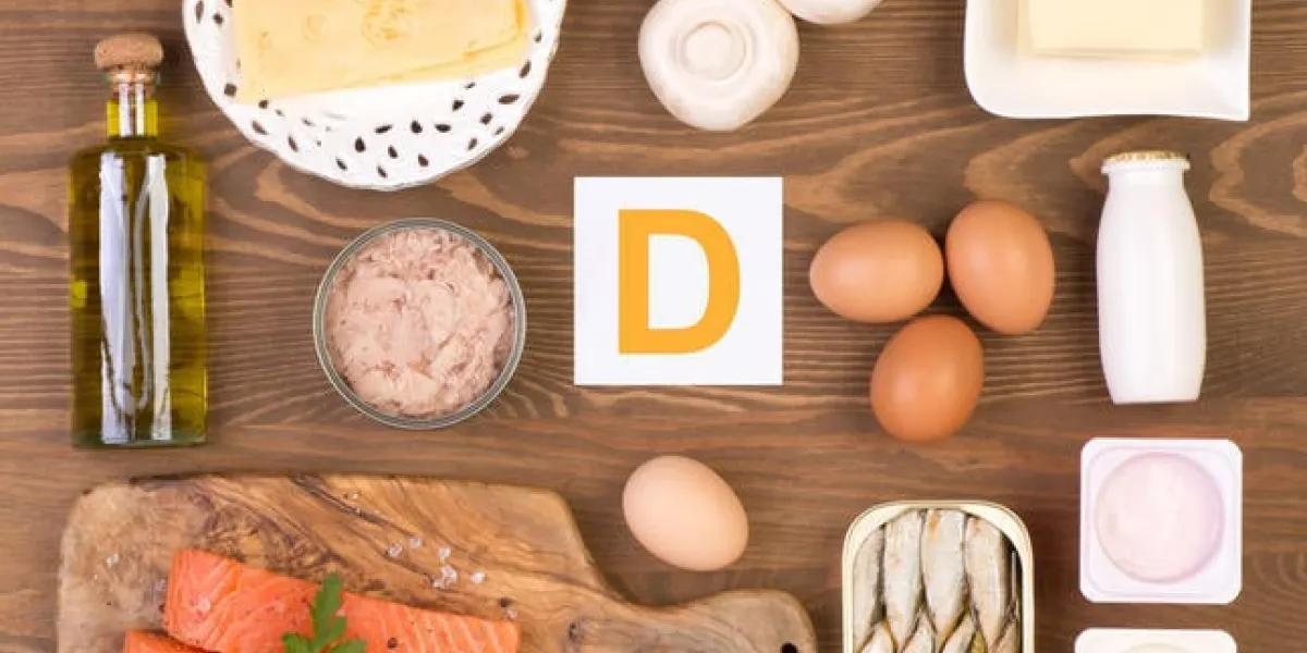 vitamine d contenant des aliments, vue de dessus