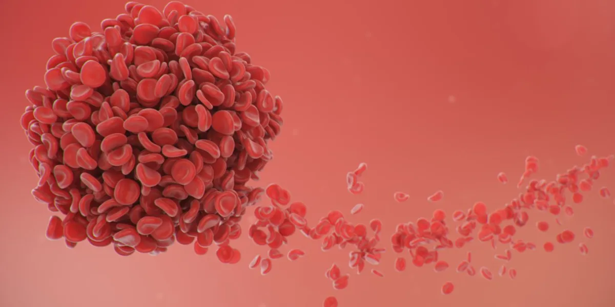 abstract sphere from a blood clot cells background scientific and medical microbiological concept enrichment with oxygen and important nutrients transfer of important elements, 3d illustration