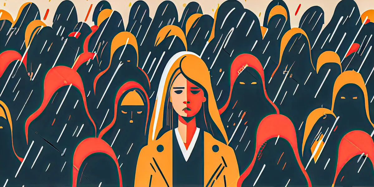 sad woman, excluded, depression, loneliness, abandoned, concept