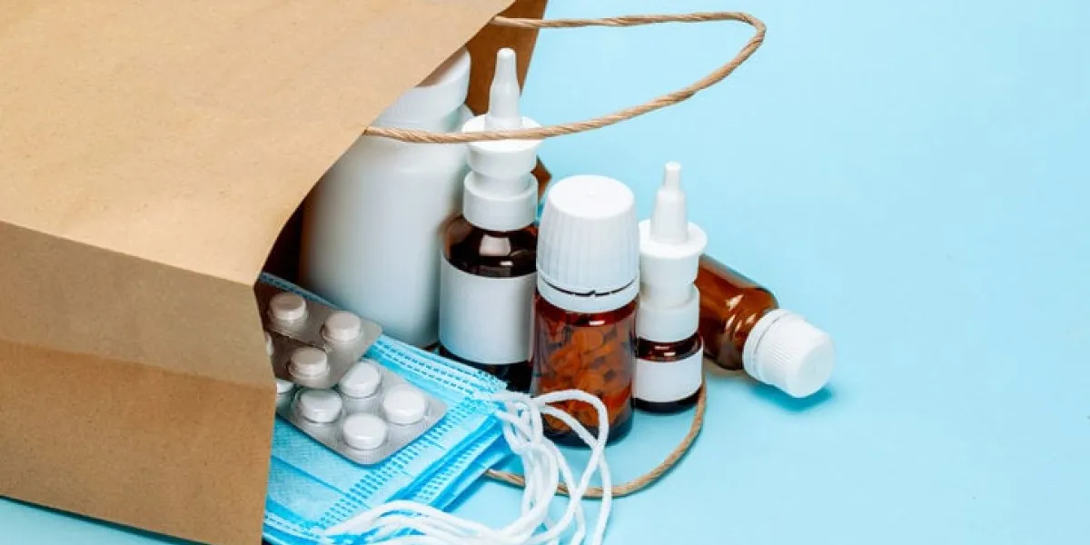 order medicines online and delivery pack of medicines, pills and masks