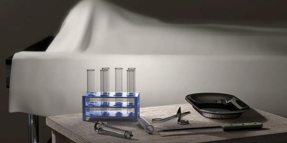 3d rendering of some elements for an autopsy
