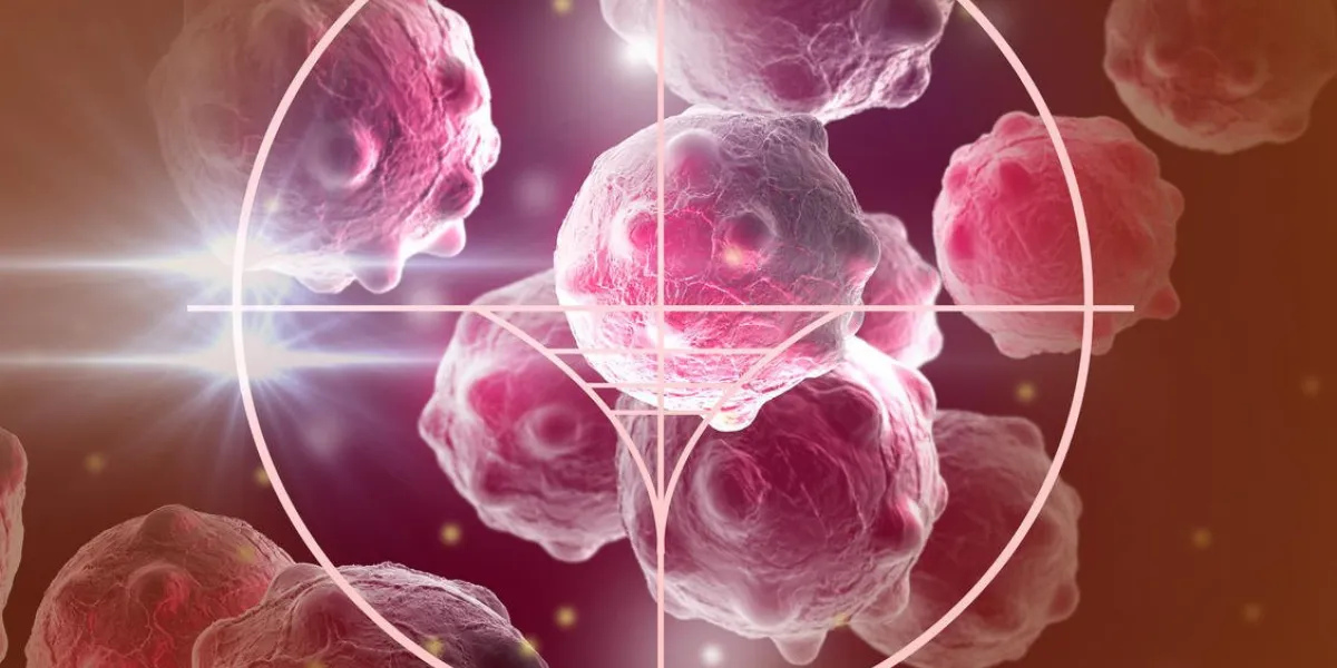 cellule cancéreuse fabriquée en logiciel 3d