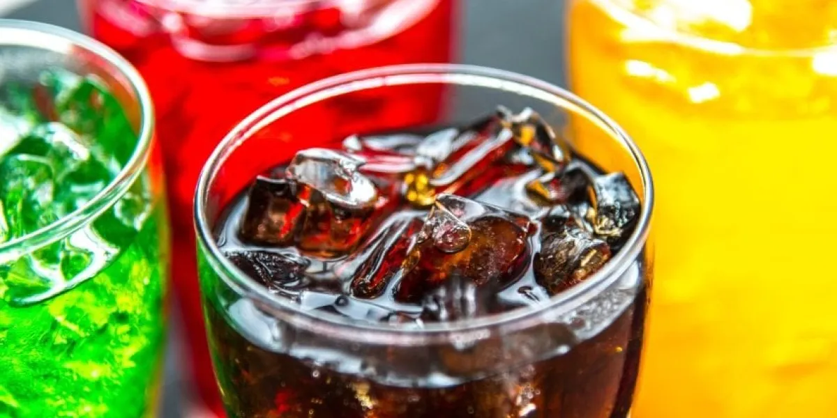 colorful soda drinks macro shot