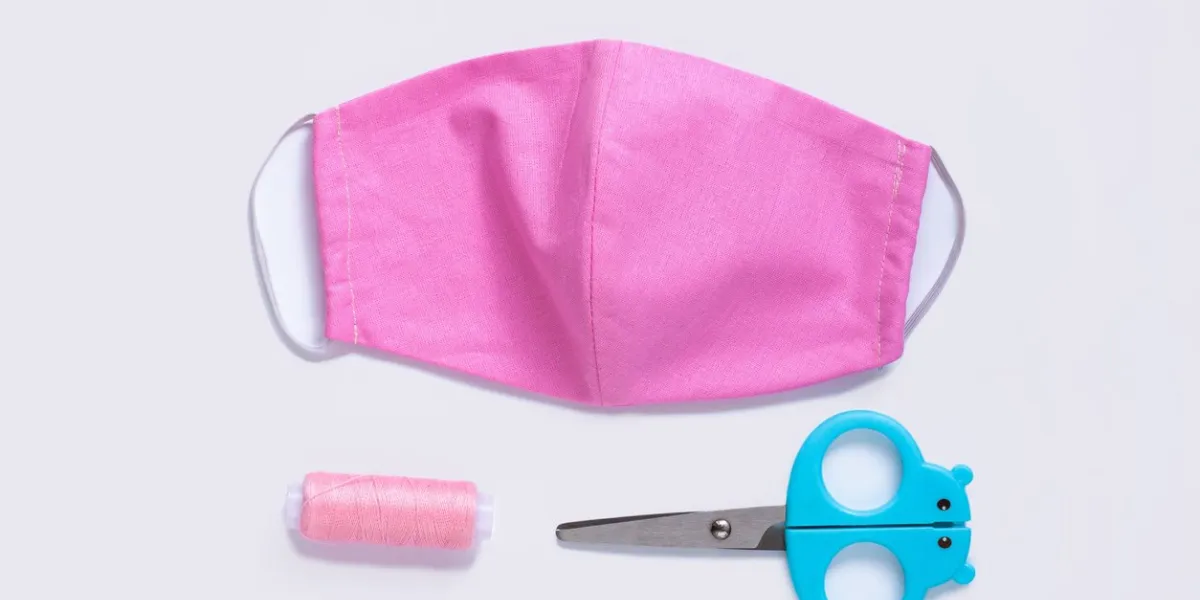 handmade fabric sew face mask against coronavirus disease covid-19 pandemia step by step photo set sewing machine, medical materials shortageprevent remedies deficit,homemade cotton virus protection