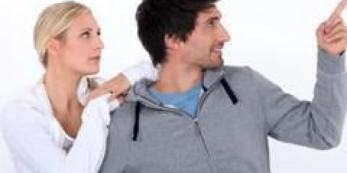 joggers, regarder, a, avion, dans, les, ciel