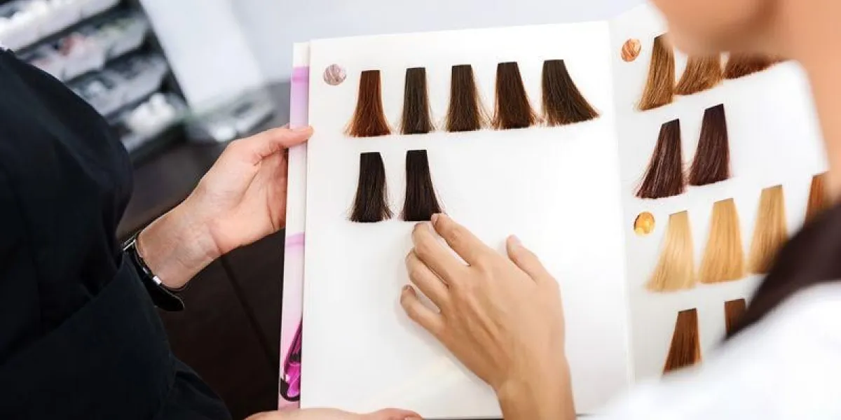 permanent client concept, front view of the book of hair samples