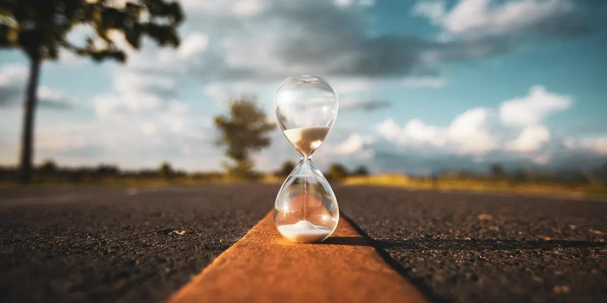 about time of journey life concept with copy space