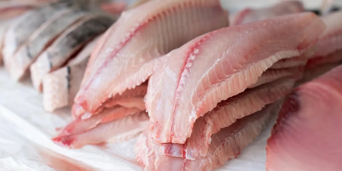 fresh fish fillet for sale at the market