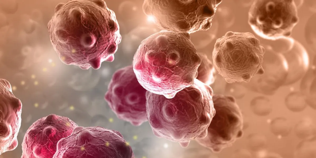 cellule cancéreuse fabriquée en logiciel 3d