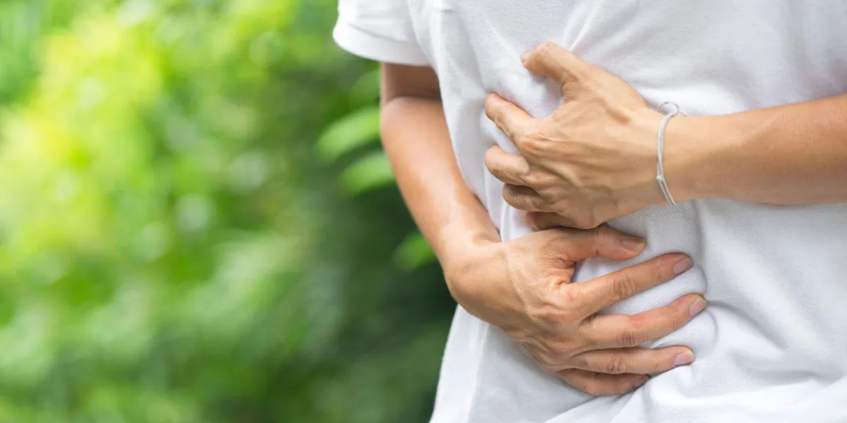 businessman stomachache