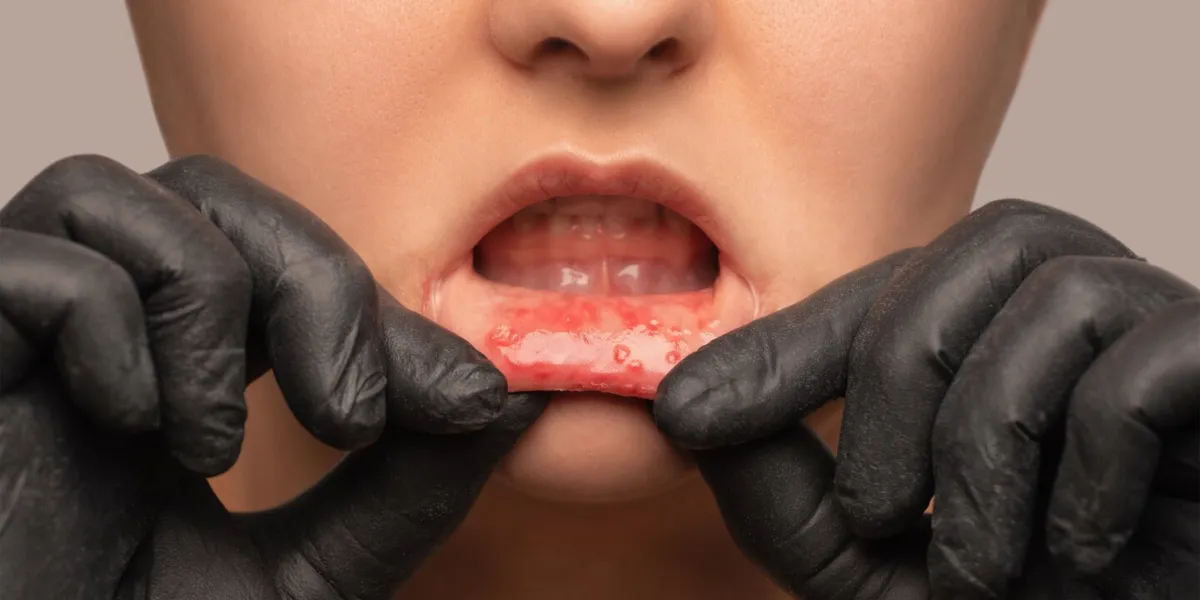 inflammatory process on the oral mucosa stomatitis ulcers on the lips treatment of a viral disease