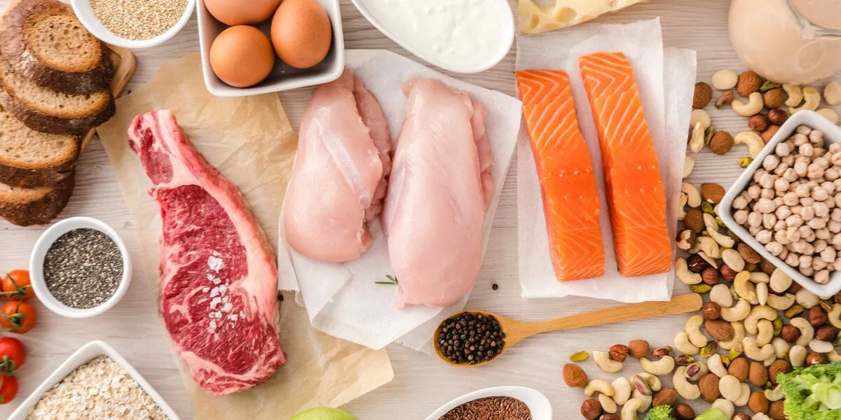 balanced diet food background nutrition, clean eating food concept protein and bodybuilding food concept