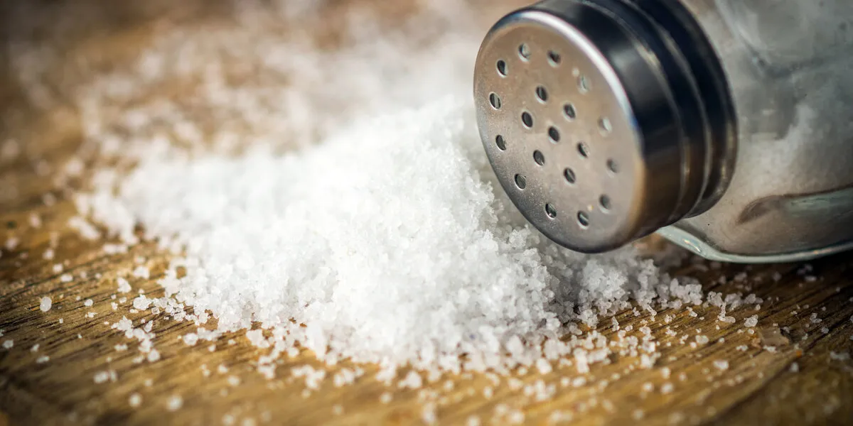 salt on wooden background