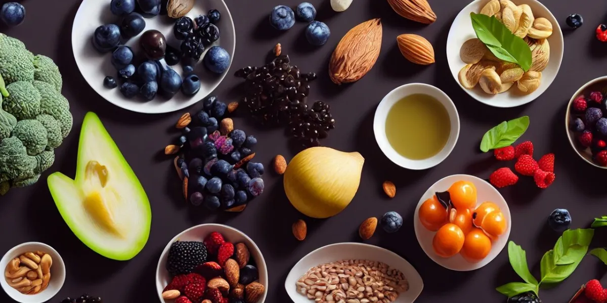 brain power food to boost brainpower concept as a group of nutri