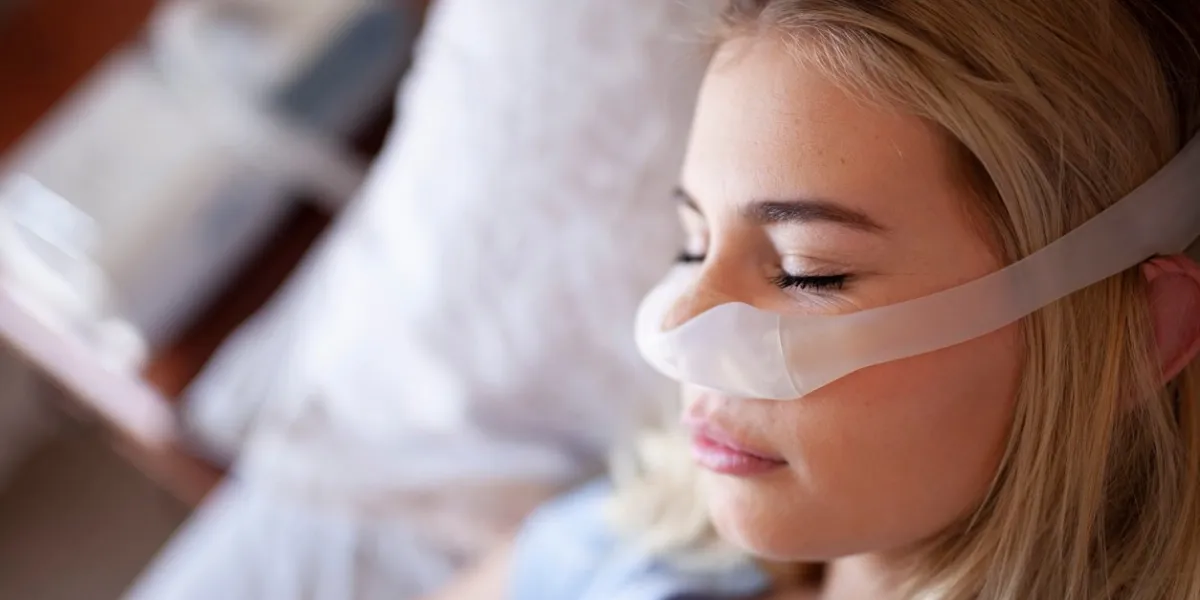 close up of cpap machine, sleep apnea