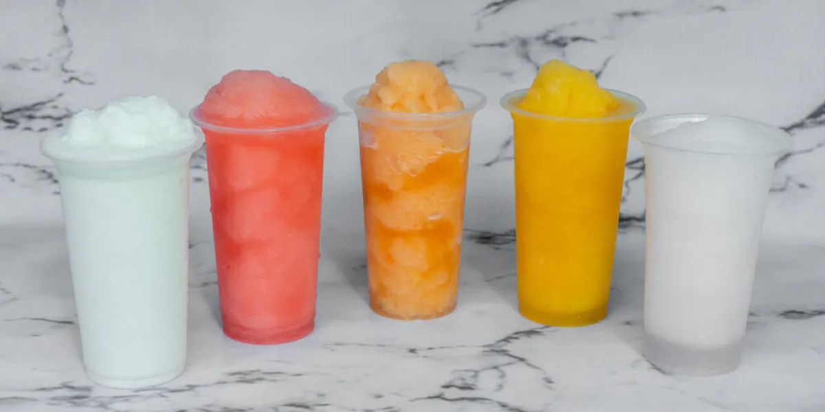 beverages, iced drinks, fruit juices coffees and teas