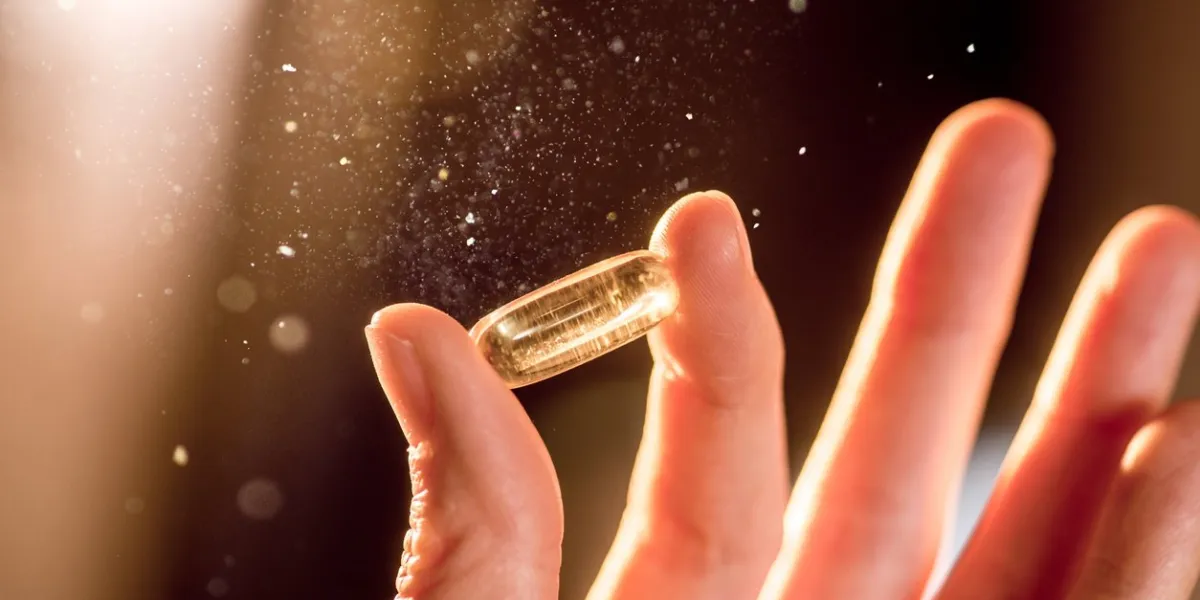 pill capsule with transparent oil solution in fingerspanacea for viruses and diseases