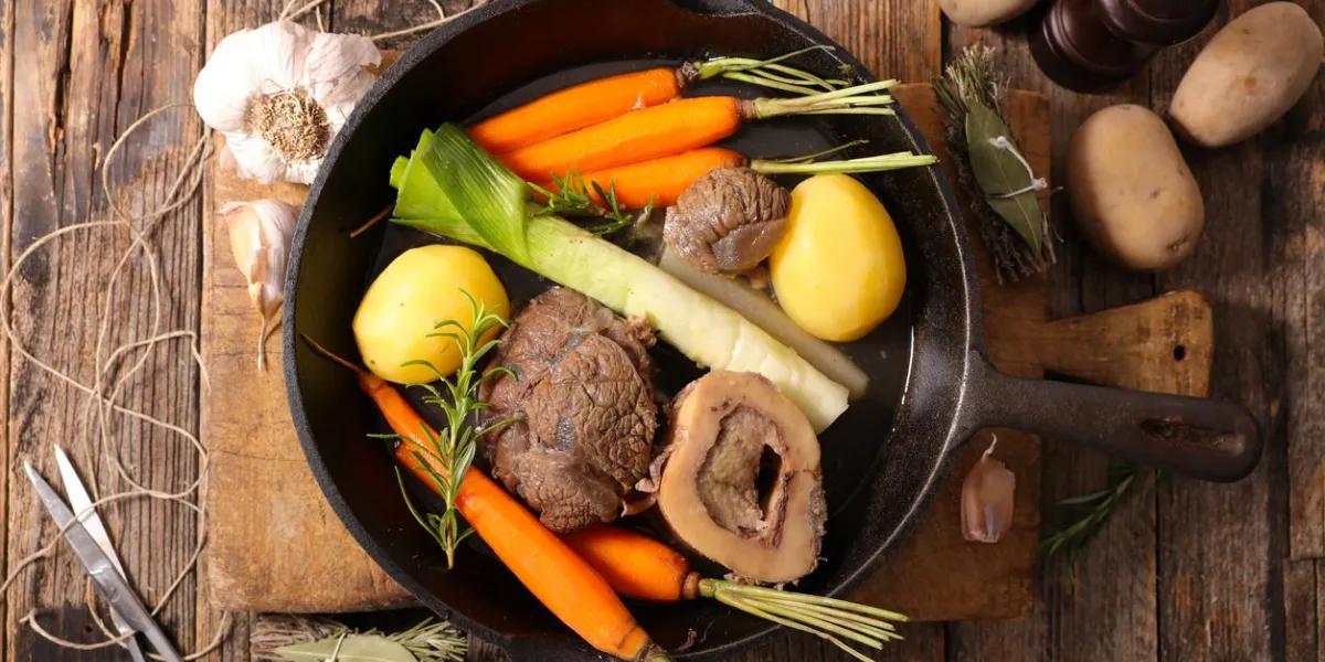 pot au feu rustic above