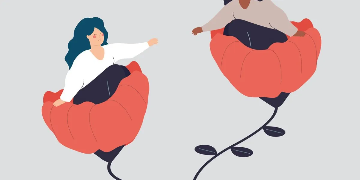 girl extends a helping hand to her girlfriend black woman supports and cares her adolescent friend with mental health disorders or psychological problems empathy, relationships and breakup concept