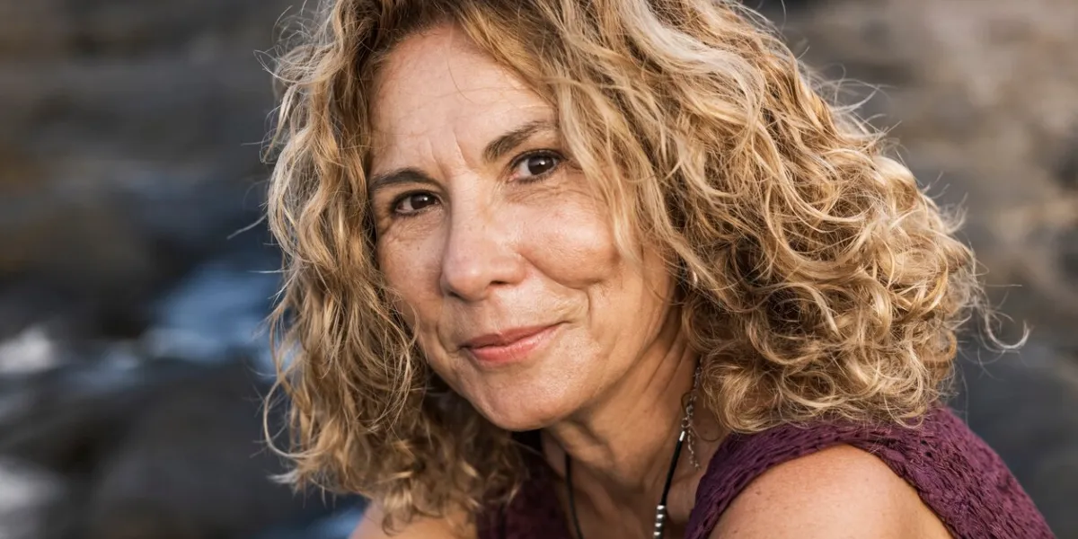 portrait of attractive woman outdoors smiling