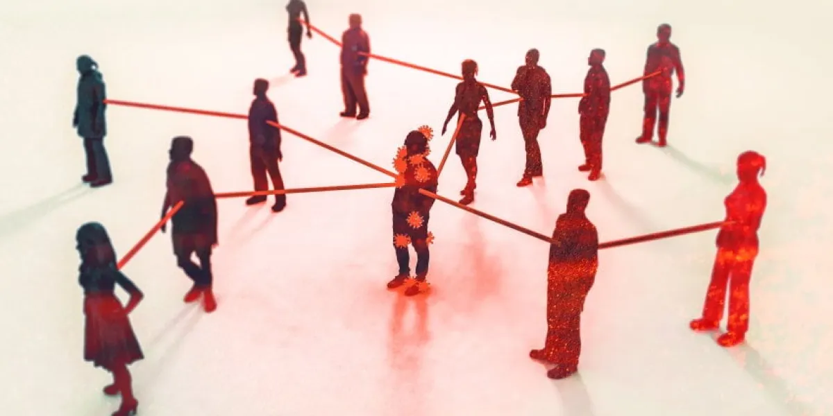 global contagion due to the coronavirus pandemic person-to-person infection