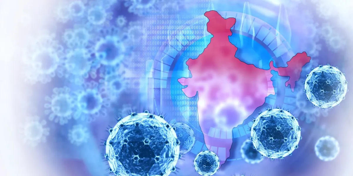 coronavirus on scientific background